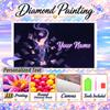 Personalized espeon Diamond Art Custom Name 5D Diamond Painting Full Drill DIY Craft