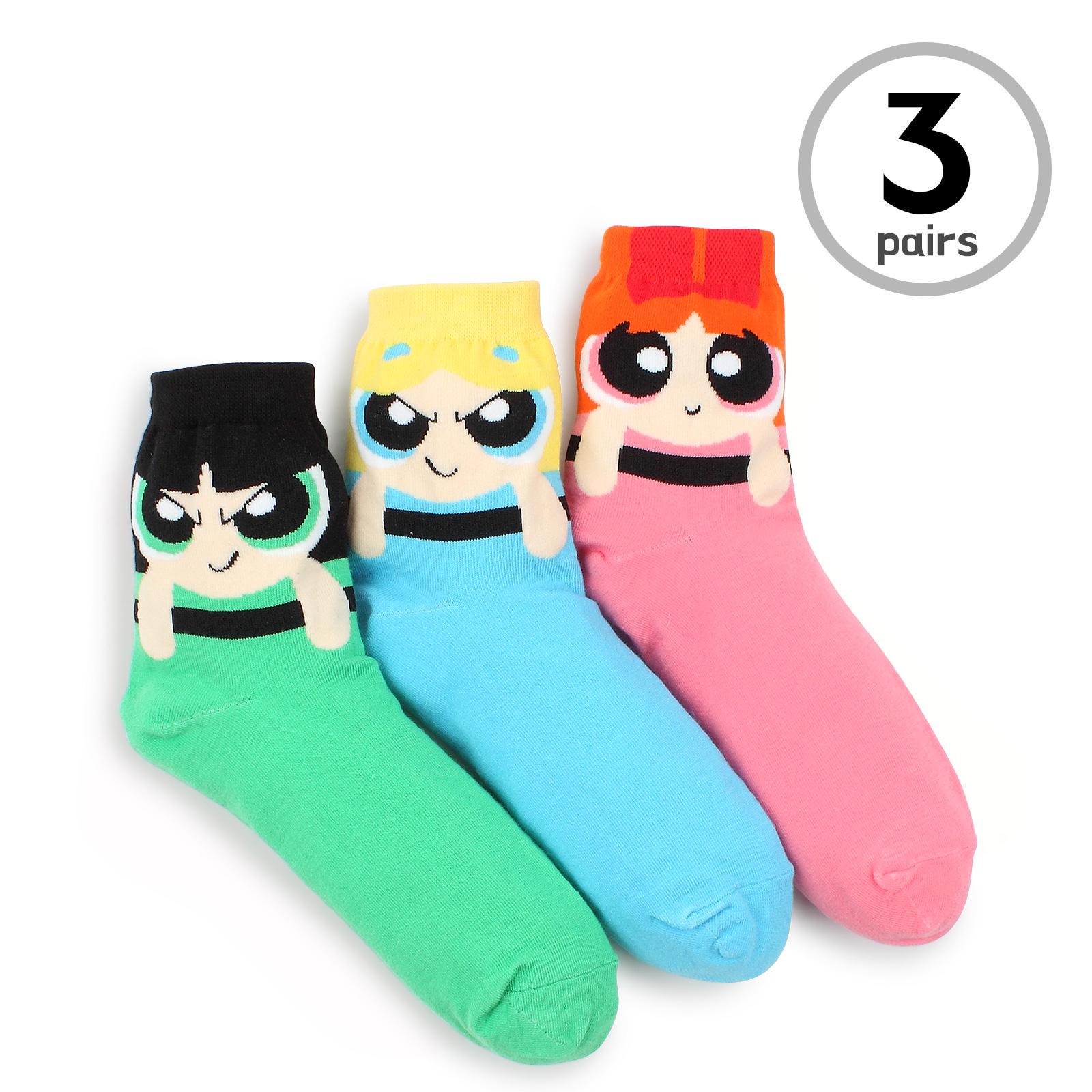 

Носки до щиколотки с лицензионным персонажем The Powerpuff Girls HE46 23cm - 25cm