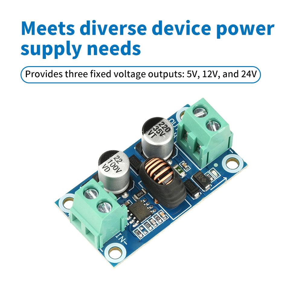 DC-DC Buck Converter 10-100V to 5V/12V/24V 3A Output Power Regulator Step-Down Module with Short-Circuit&Over-Temp Protection