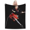 Retro The King E-Elvis Presley Blanket Decorative Flannel Bedding Throws For Couch Chair Soft Design Quality Bedspread Gift