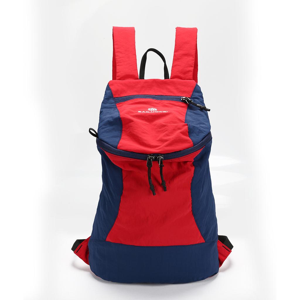 Schoolbag New Outdoor Riding Mountaineering Travel Bag Contrast Color Lightweight Waterproof Wear-resistant Large Capacity Simple Versatile Sports