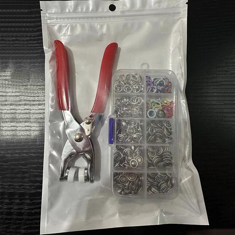 Five-Claw Snap Installation Set: No-Sew Rivets, Hand Press Pliers, Male-Female Fasteners, Multifunctional Concealed Snap Tool.