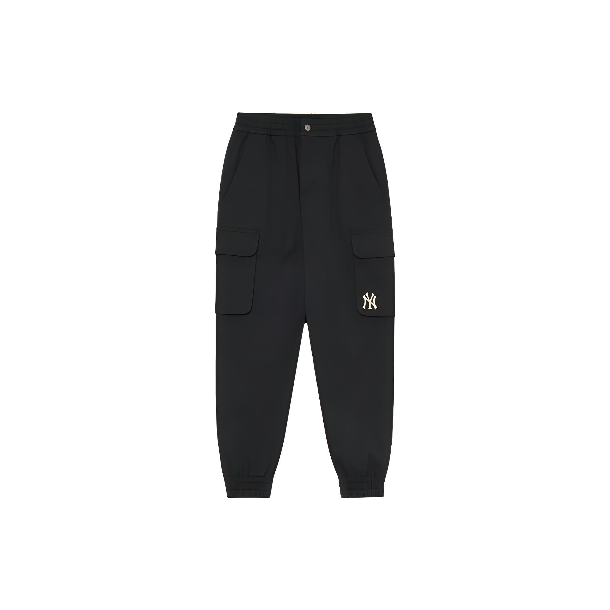 MLB Knitted Sweatpants Men s Black Moderate Cuffed Pants 3LWPV0136-50BKS L