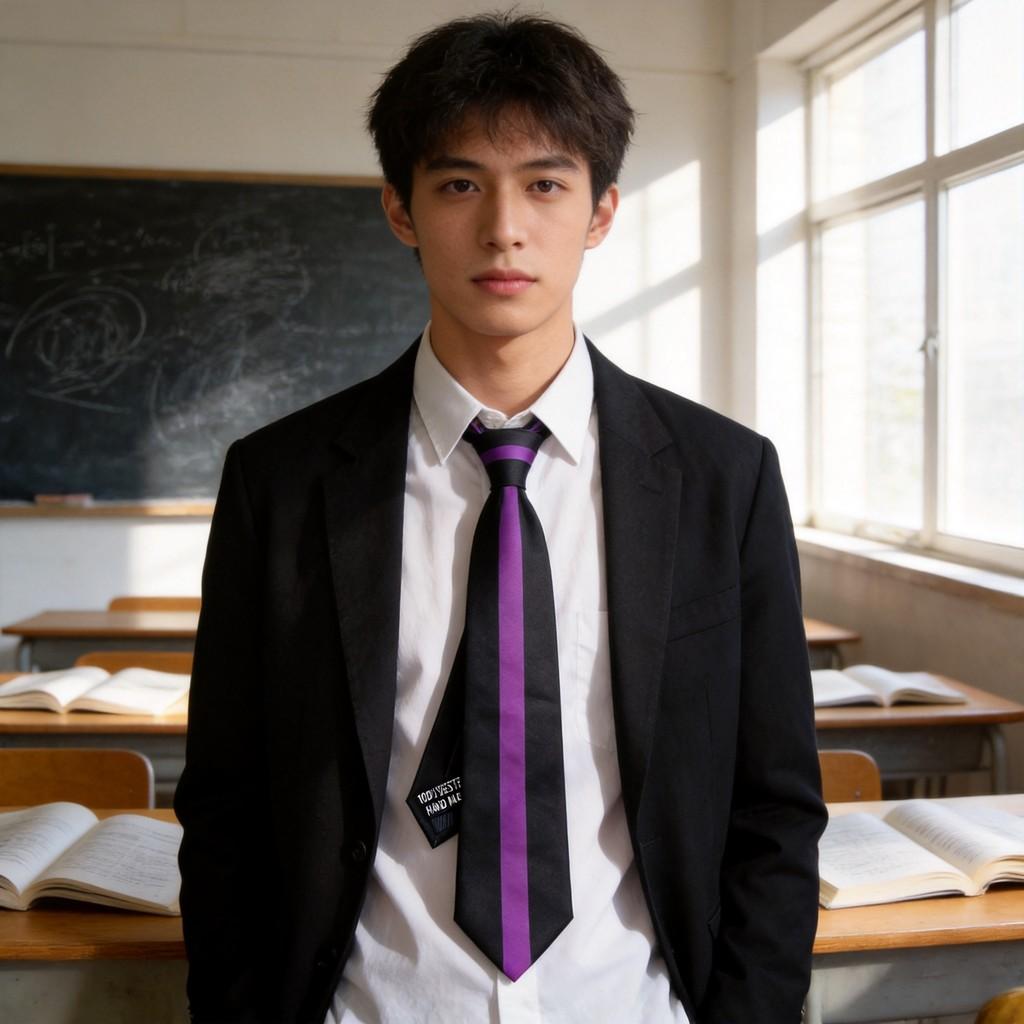 Ouran High School Host Club Tie For Party Events With Polyester Silk Material And Striped Design