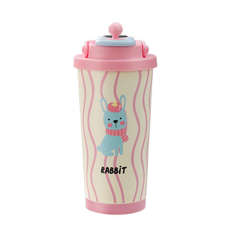 Smart Temperature Display Children's Double Drink Cup Thermos Cup Stainless Steel High Appearance Level Large Capacity Women's Cup Coffee Cup