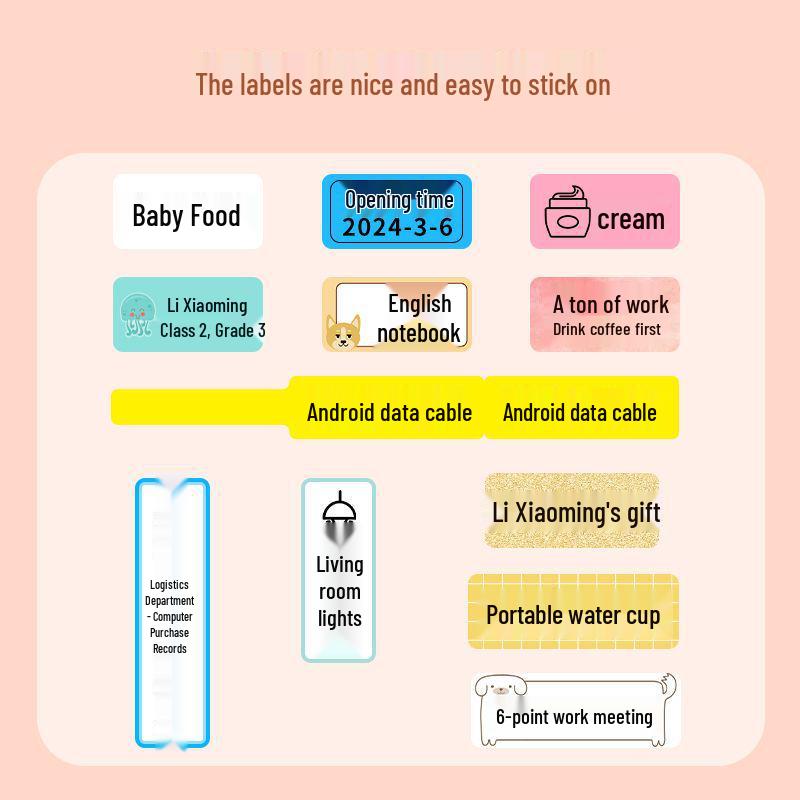 Imprimantă termică portabilă mini Bluetooth pentru etichete pentru uz casnic cu note adezive