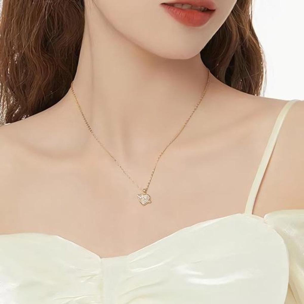 Women's Heart Planet Twinkle Necklace 2 Colors