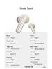 Water Drop Style Wireless Bluetooth Semi-In-Ear Earphones with Electroplated Frosted Transparent Case