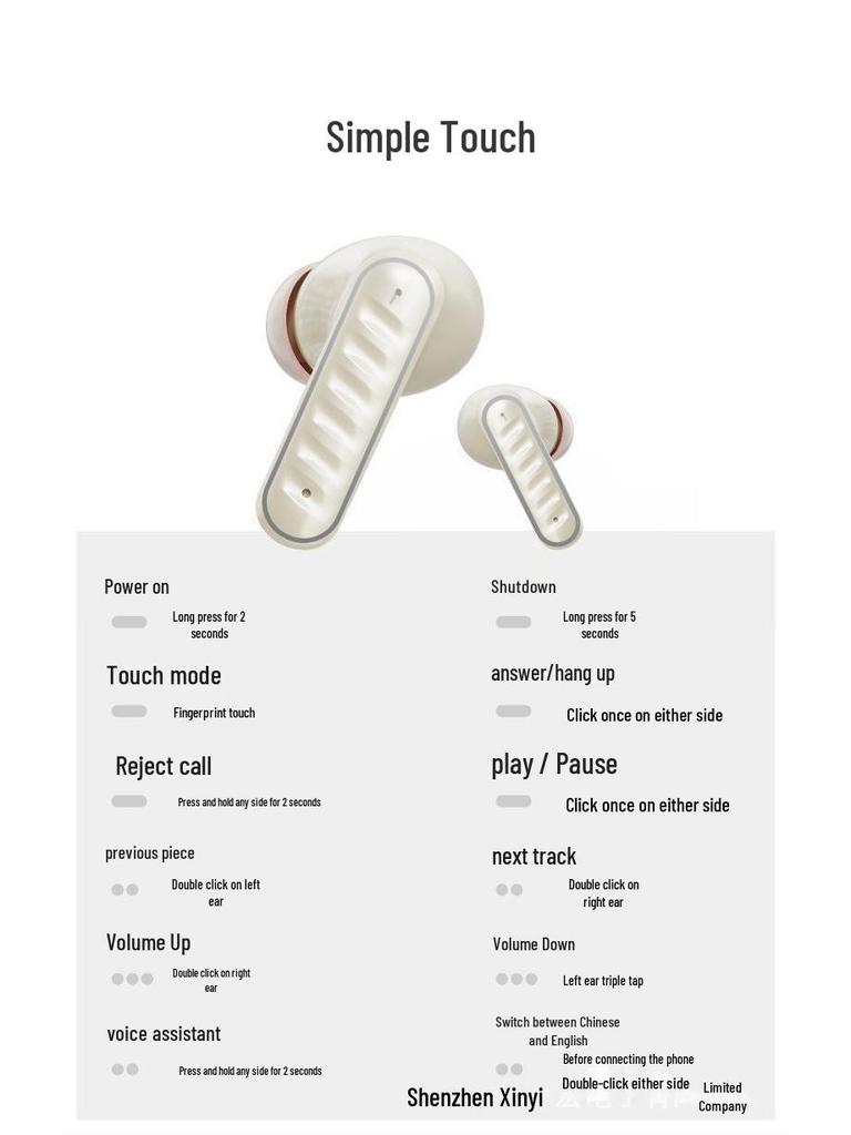 Water Drop Style Wireless Bluetooth Semi-In-Ear Earphones with Electroplated Frosted Transparent Case