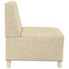 Modular Armless Sofa Cream Fabric