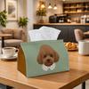 1pc Classic Pet Portrait Tissue Box | Multi-Functional Napkin Dispenser, Two Sizes Available Suitable for Home, Parties, Car Decoration Poodle Animal 