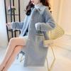 2025 Korean Style Women's Mid-Length Lambswool Woolen Coat - Versatile & Trendy Winter Overcoat
