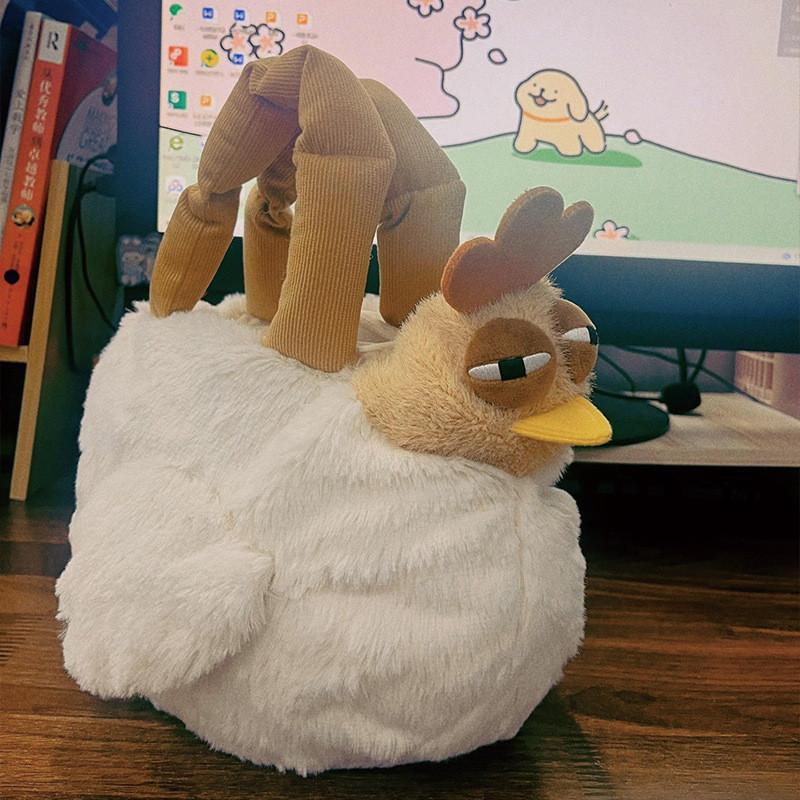 Chicken Plush Handbag Cartoon Stuffed Toy Doll Storage Bag Gifts Decorations
