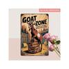 Vintage Farmhouse Goat Metal Wall Sign Rustic Barn Decor