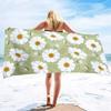 Daisy Print Extra Large Highly Absorbent Beach Towel, Quick-Dry & Super Soft for Travel Swim Yoga Women Men Sand Free Towels