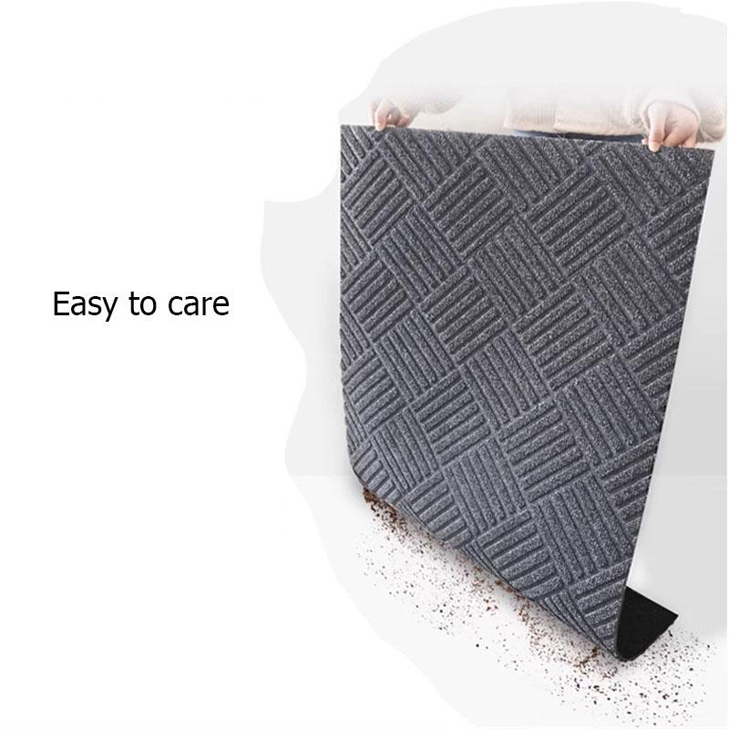 Thin Rubber Door Mats for Indoor Outdoor Anti Slip Entrance Doormat Embossed Waterproof Kitchen Carpet Rugs Hallway Floor Mats