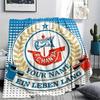 1PC Fc Hansa Rostock Custom Name Patterned Flannel Blanket Suitable For All Seasons For Home Decor Warmth And Comfort Gifts Holiday Present