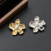 Retro Luxury Pearl Flower Brooch: Elegant Stainless Steel Lapel Pin