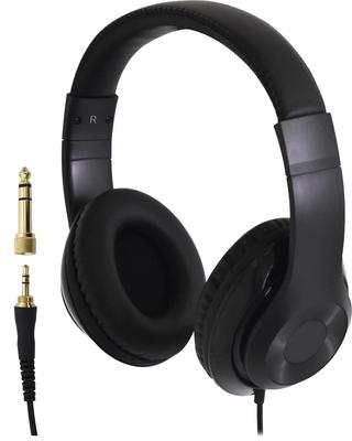 CUSTOMTRY HP-CT1 Closed-Back Headphones with 40mm Drivers (Includes 6.35mm Stereo Adapter Plug), Black