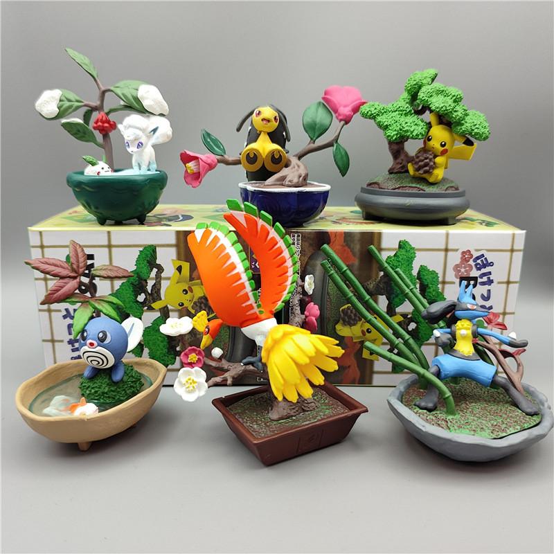 

Красивая ПВХ фигурка Пикачу, топпер для торта, сюрприз-бокс, украшение для бонсай