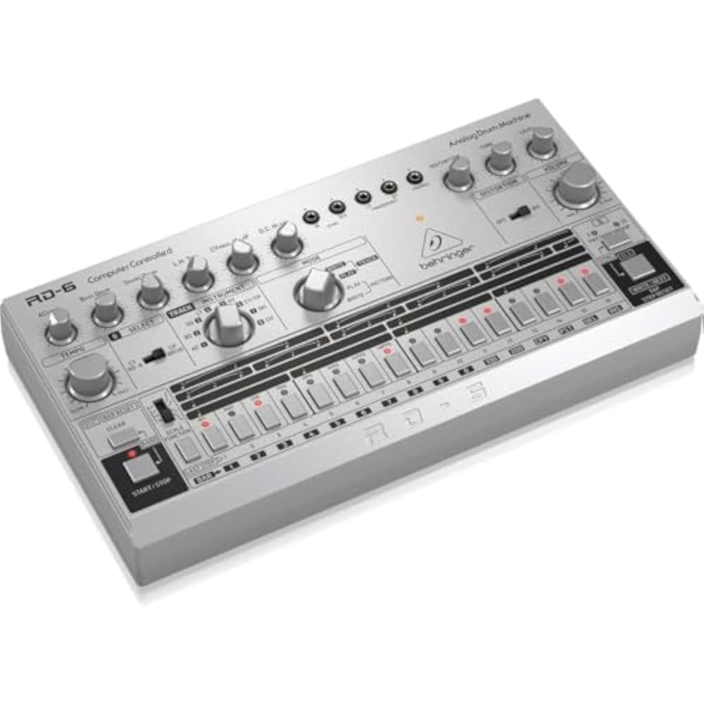 Behringer RD-6-SR Analog Drum Machine USB/DIN MIDI Compatible 16 Step Sequencer with Analog Disto...