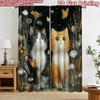 2D Flat Printing 2pcs Curtain Curtain Spring Cats and Butterflies Digital Printed Polyester Drapes Festive Curtains Perfect for