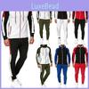 Stylish Men's Tracksuit Jogging Hoodie Coat Jacket With Zipper And Adjustable Pants Set For Activewear