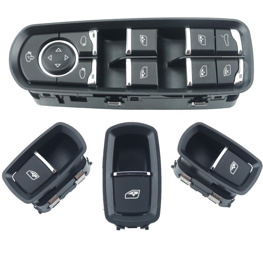 Window Control Switch Driver Passenger Side Button with Child Lock For Porsche Panamera Cayenne Macan 7PP959858MDML / RDML/ CDML
