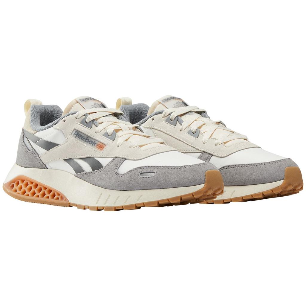 Reebok Classic Leather Hexalite Comfort Versatile Low-Top Running Shoes, Unisex Grey & White 100201106