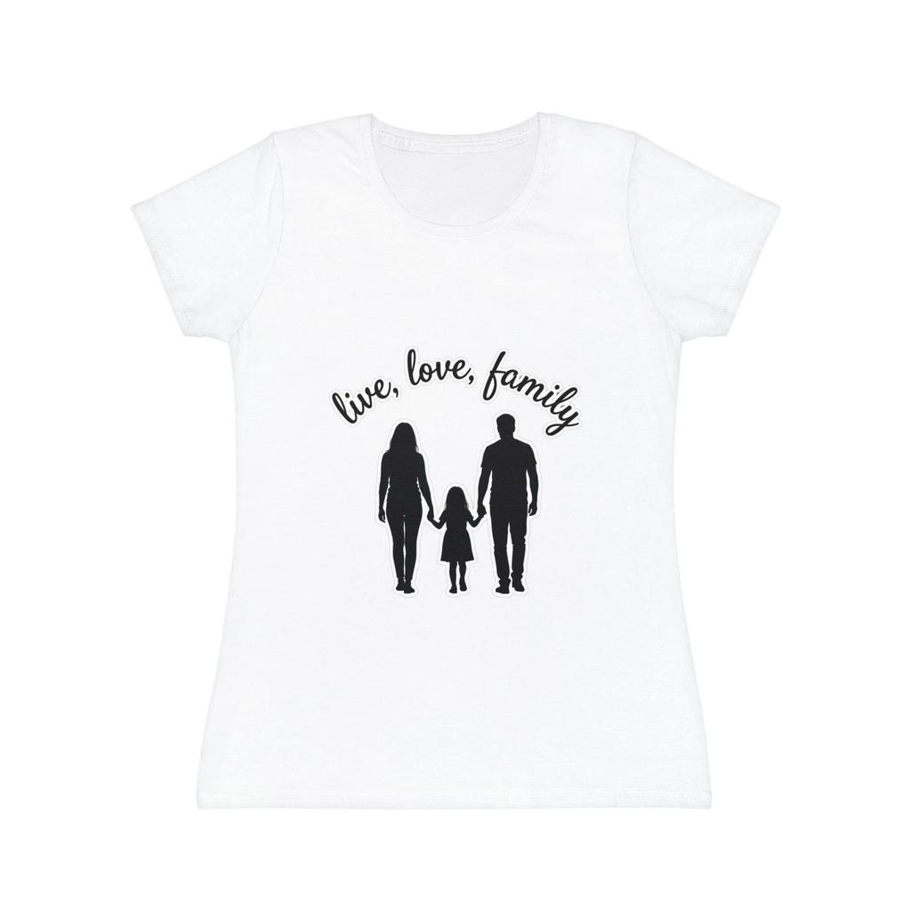 Live Love Family silhouette T-Shirt | Mother Father , family design