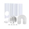 Portable Air Conditioner Window Kit Practical Replace PVC Seal Plates with 15cm Hose