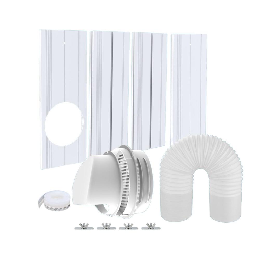 Portable Air Conditioner Window Kit Practical Replace PVC Seal Plates with 15cm Hose