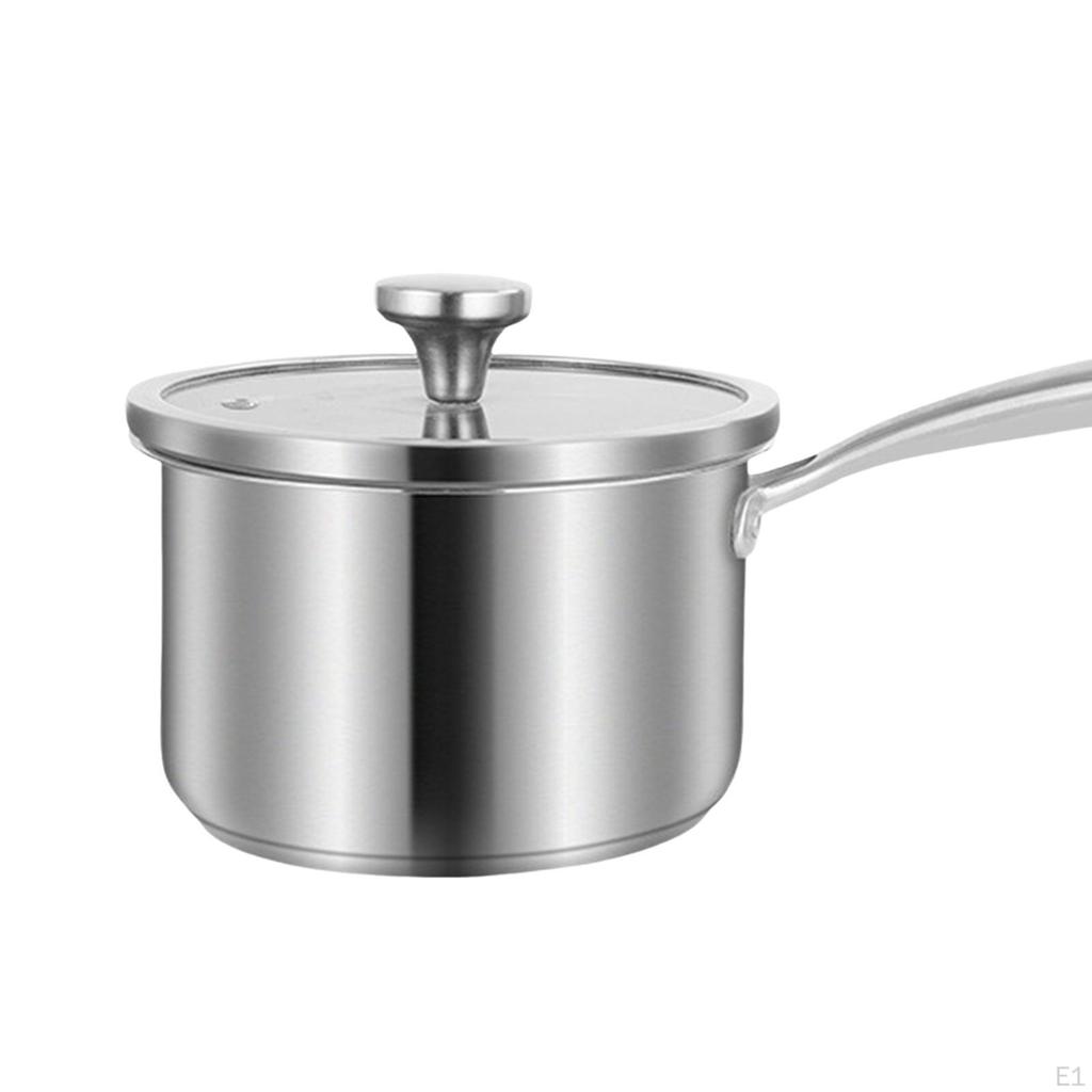 10cm Small Pot ,Multipurpose Universal with Lid ,Milk Pan, Long Handle Thickened Sauce Pan ,Cooking
