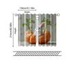 2 Pcs, Filtering Curtains (excluding Rods, Non-movable, Without Batteries) Rabbit Sleeping On Carrots for Use In Bedrooms and
