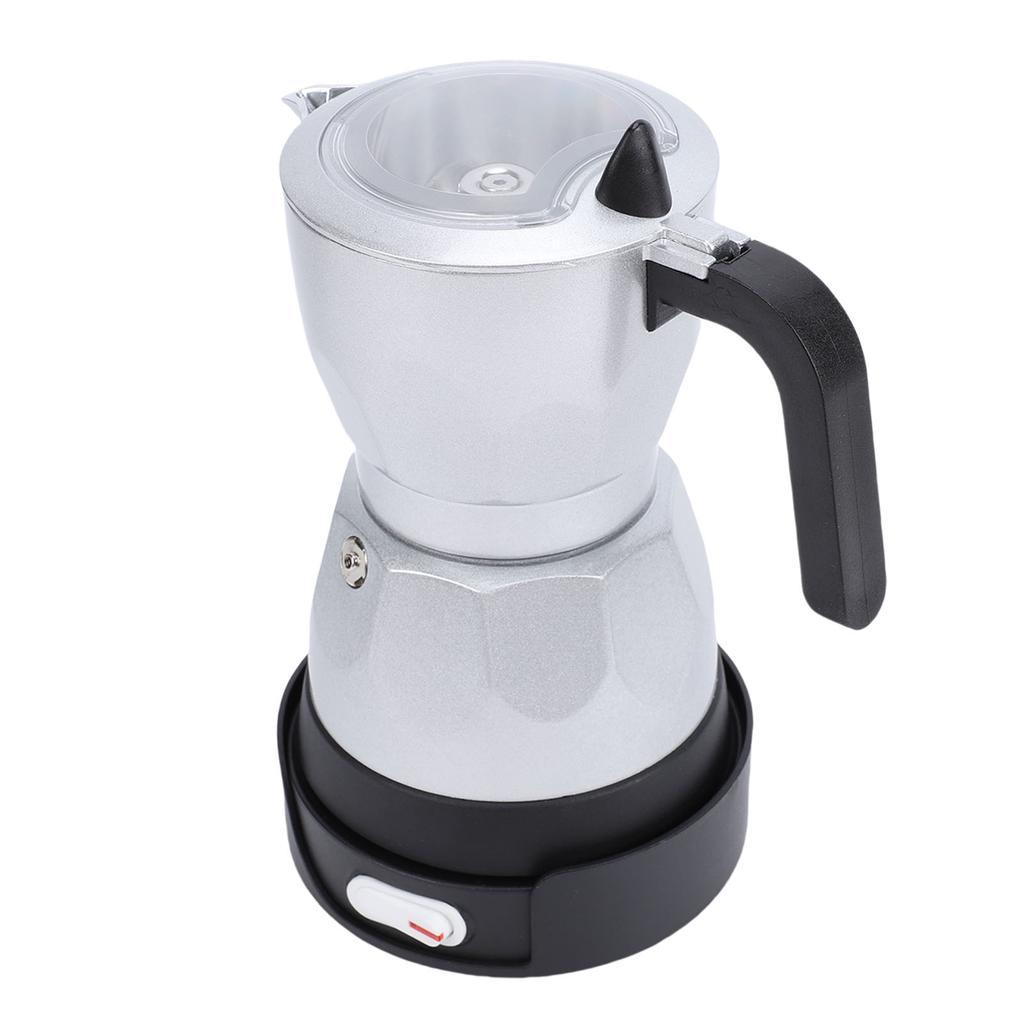 Electric Coffee Maker 3 Cup Aluminum Octagonal Electric Mocha Pot for Home Travel