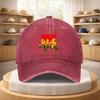 One Love Reggae Print Washed Baseball Cap Adjustable Cotton Outdoor Sports Hat Unisex