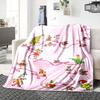 Christmas Grinch Lights Pink Blanket Soft Throw Blanket For Home Bedroom Bed Sofa Travel Office Solid Christmas Blanket