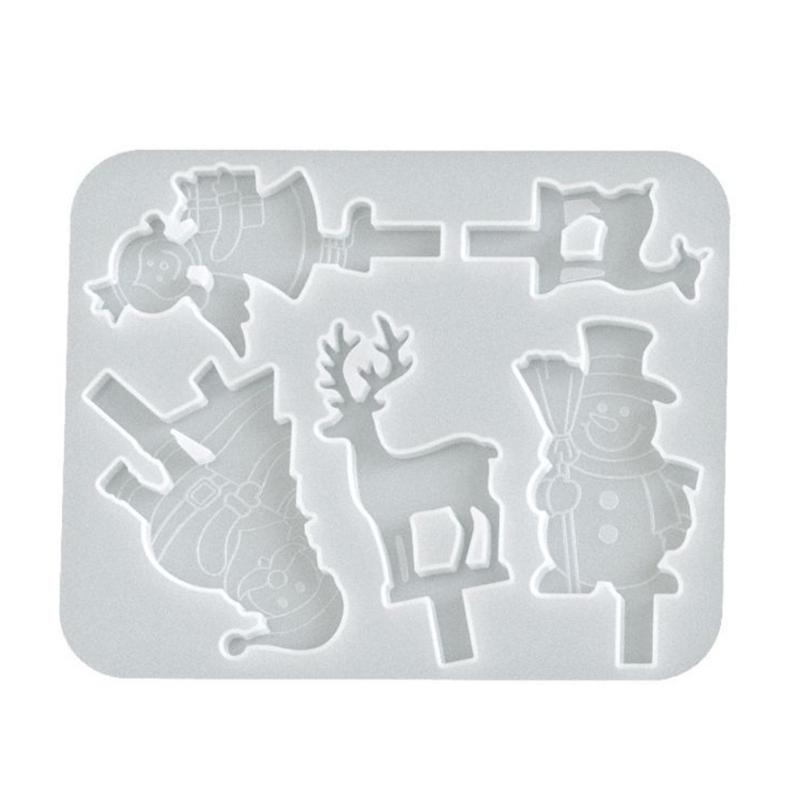 Silicone Figurine Mold Christmas Theme Crafting Moulds Silicone Texture Suitable for Party Decorating Projects and Home