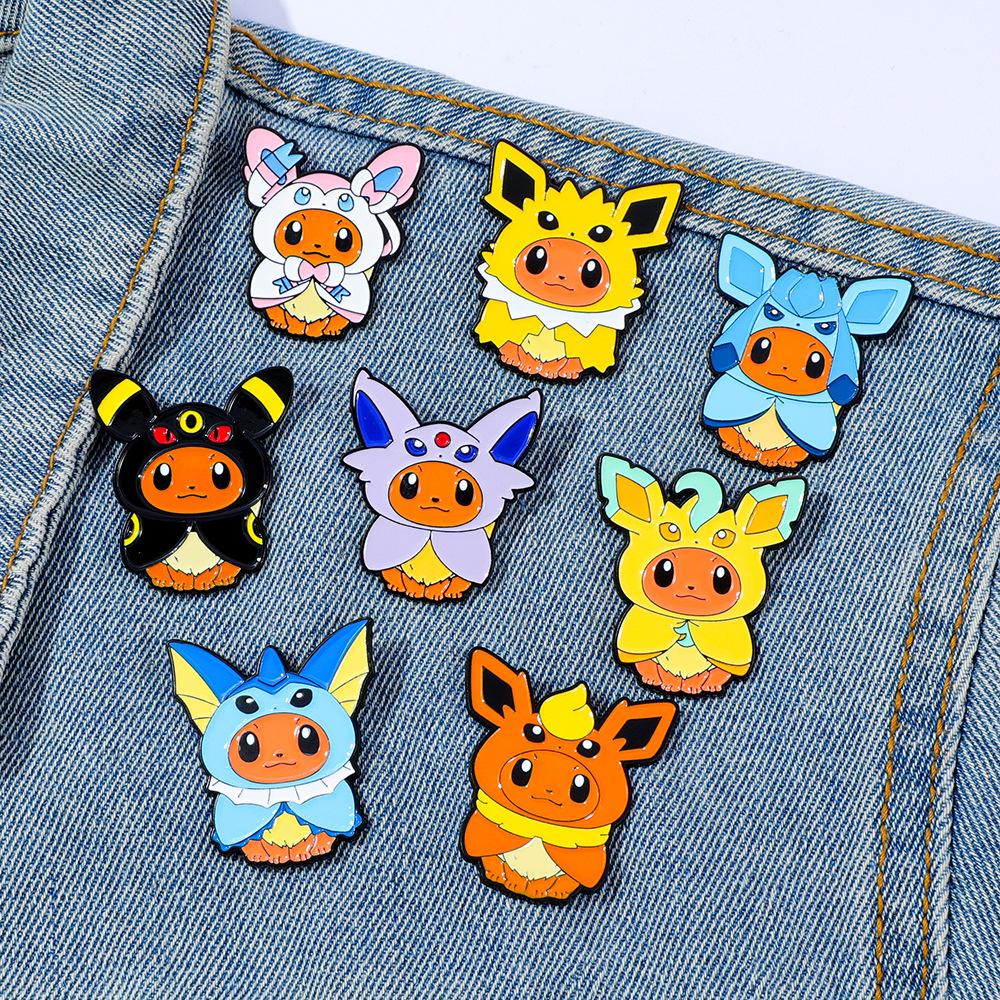 Japanese Anime Pokémon Metal Badge Pokémon Pokémon Pokémon Alloy Brooch