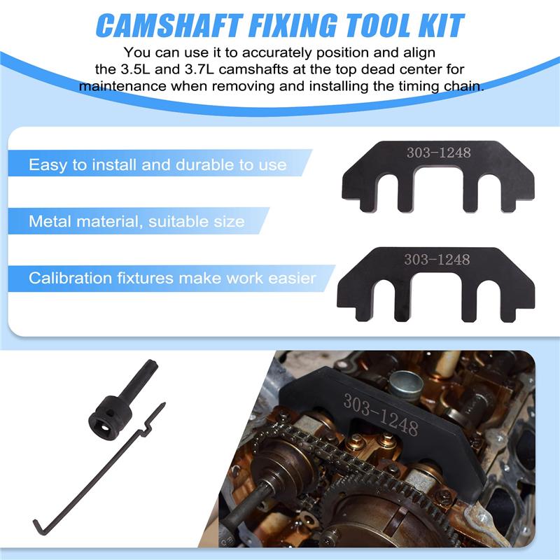 A16P-Camshaft Holding Tool Kit With Tension Tool Timing Alignment Holder Tool For Ford 3.5L 3.7L 4V Engines
