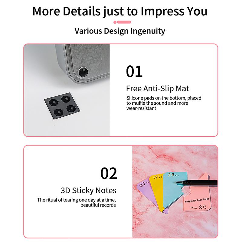 Time Piece Calendar 2026 Desk Calendar With Led Light 3D Tear-Away Calendar Paper Carving Art Memo Pad Notepad Gift Christmas