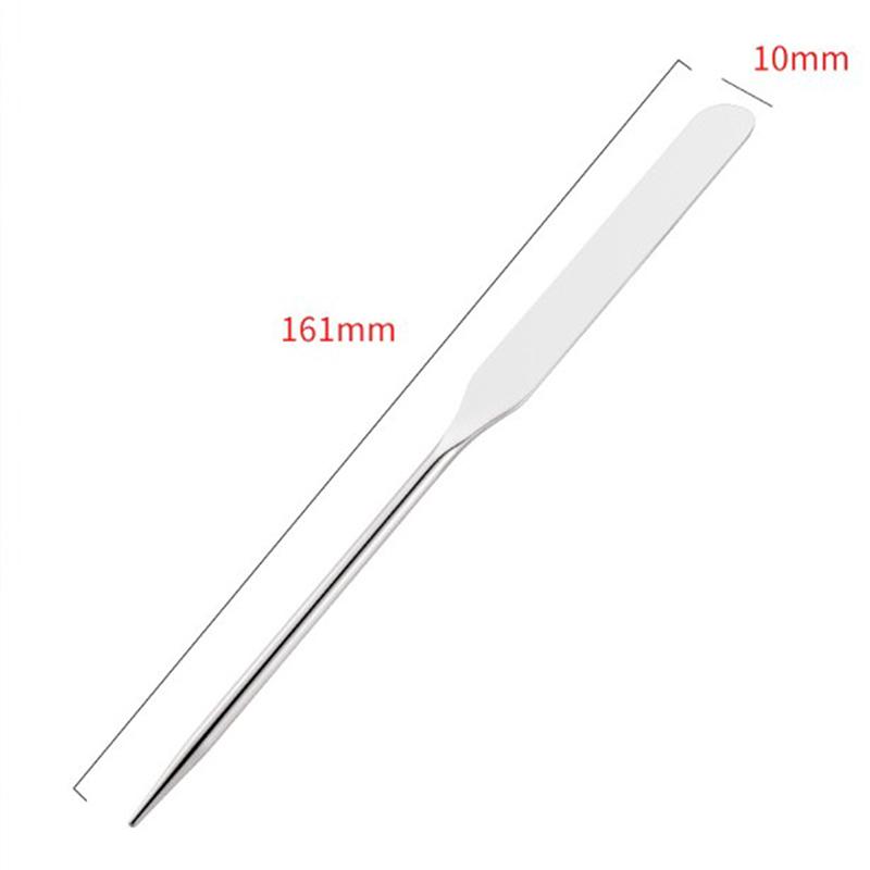 Stainless Steel Mixing Spatula Tool Dual Heads Makeup Toner Spatula Stick