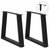 VidaXL V-shaped Coffee Table Legs, 2 Pcs, Black, 50 X (42-43,3) Cm, Steel 4012548