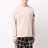 STONE ISLAND Compass Badge Crew Neck Long Sleeve T-Shirt Men Tops Light-Pink 751564450-V0082