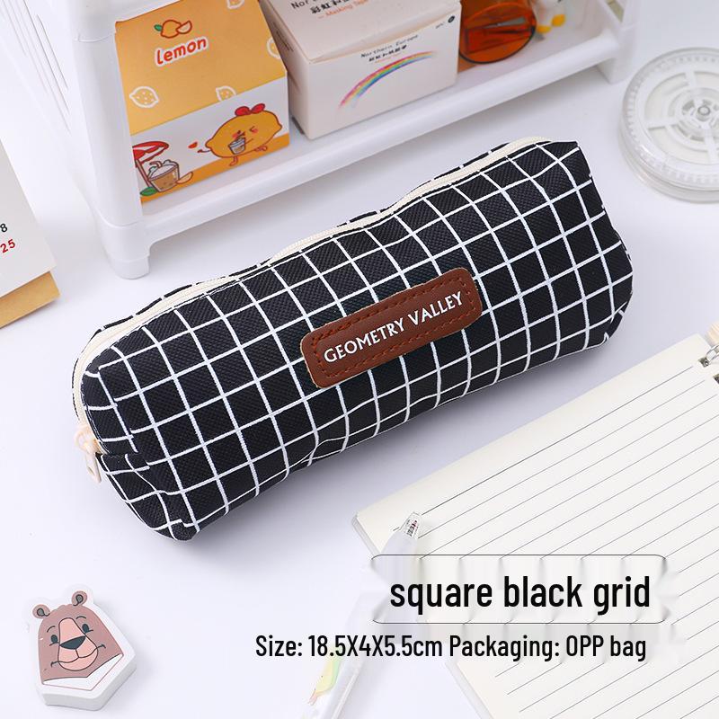

Корейский Минималистичный Милый Клетчатый Пенал Большой Вместимости для Студентов