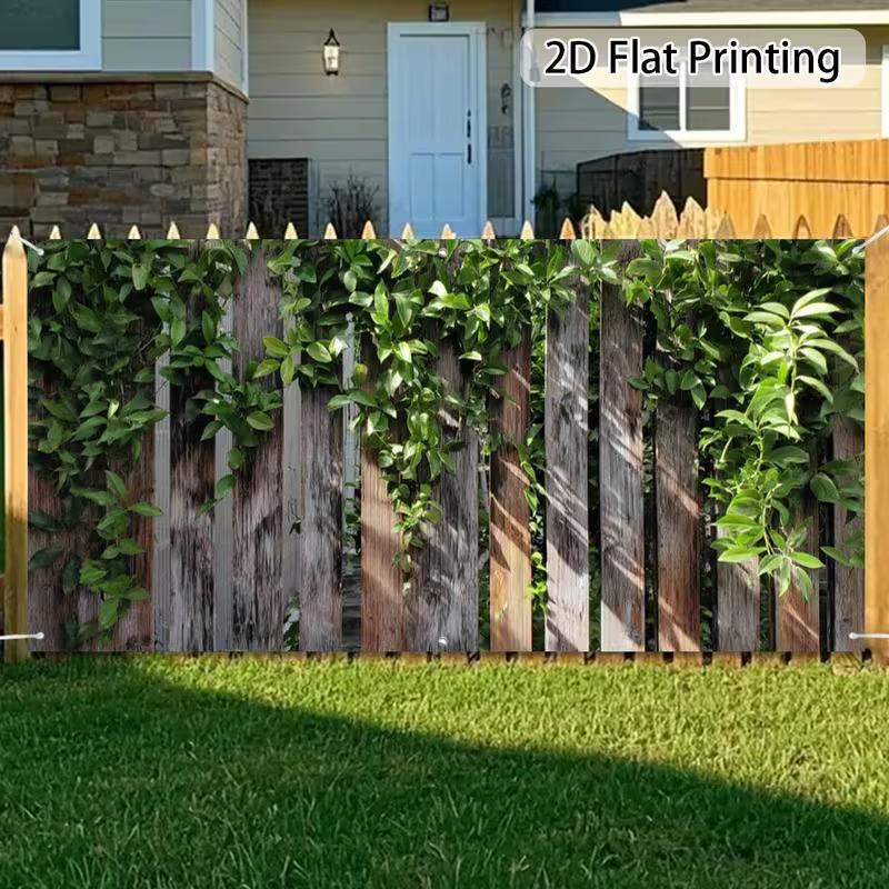 2D Cottage Green Creeper Vintage Wood Wall Garden Background