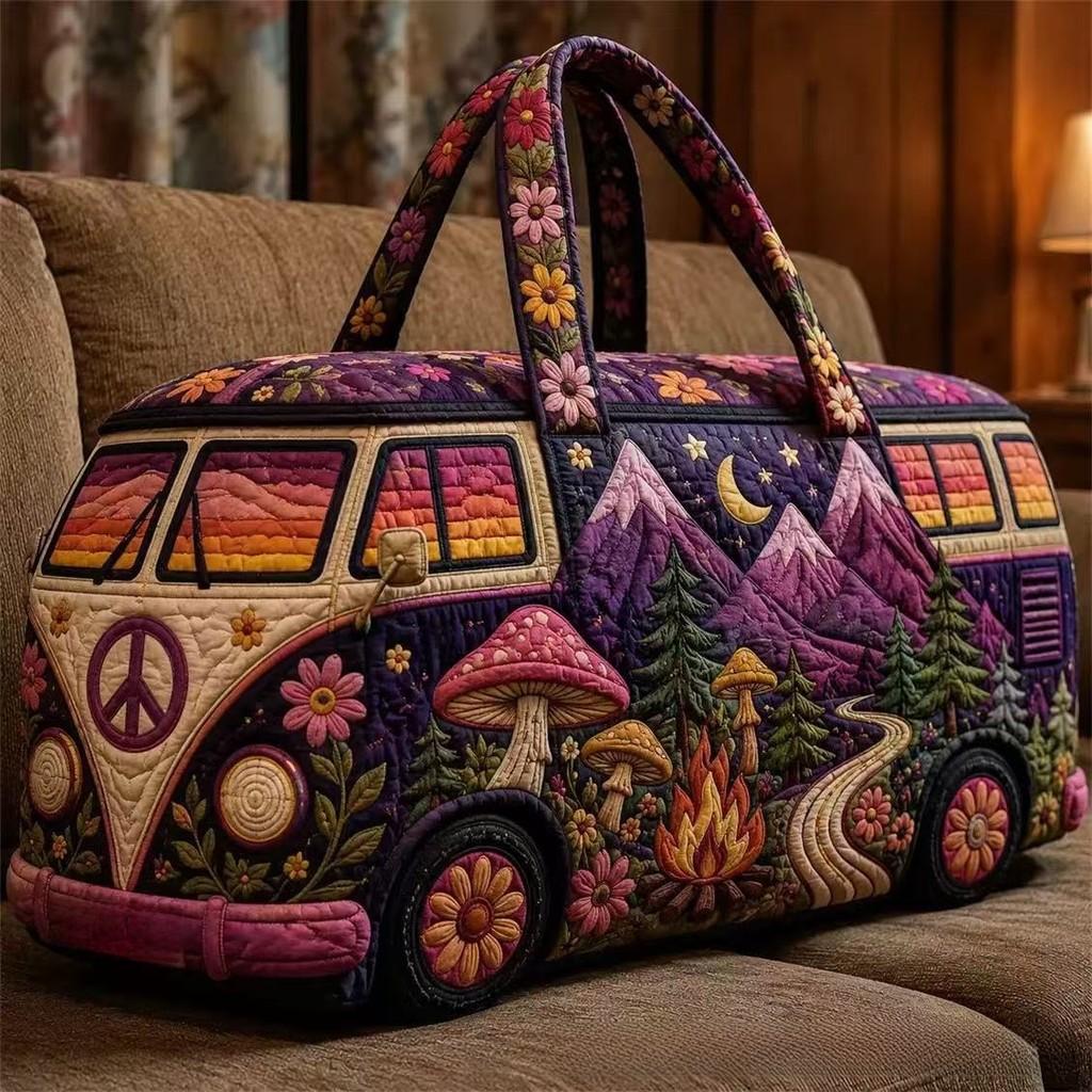 Borsa da Viaggio Stampa Digitale 3D in Spugna per Autobus a Corto Raggio con Tessuto in Poliestere per Viaggi di Piacere