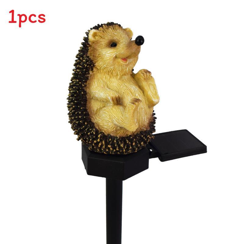 Solar Garden Led Hedgehog Figurine Lamp With Waterproof For Landscape Decoration