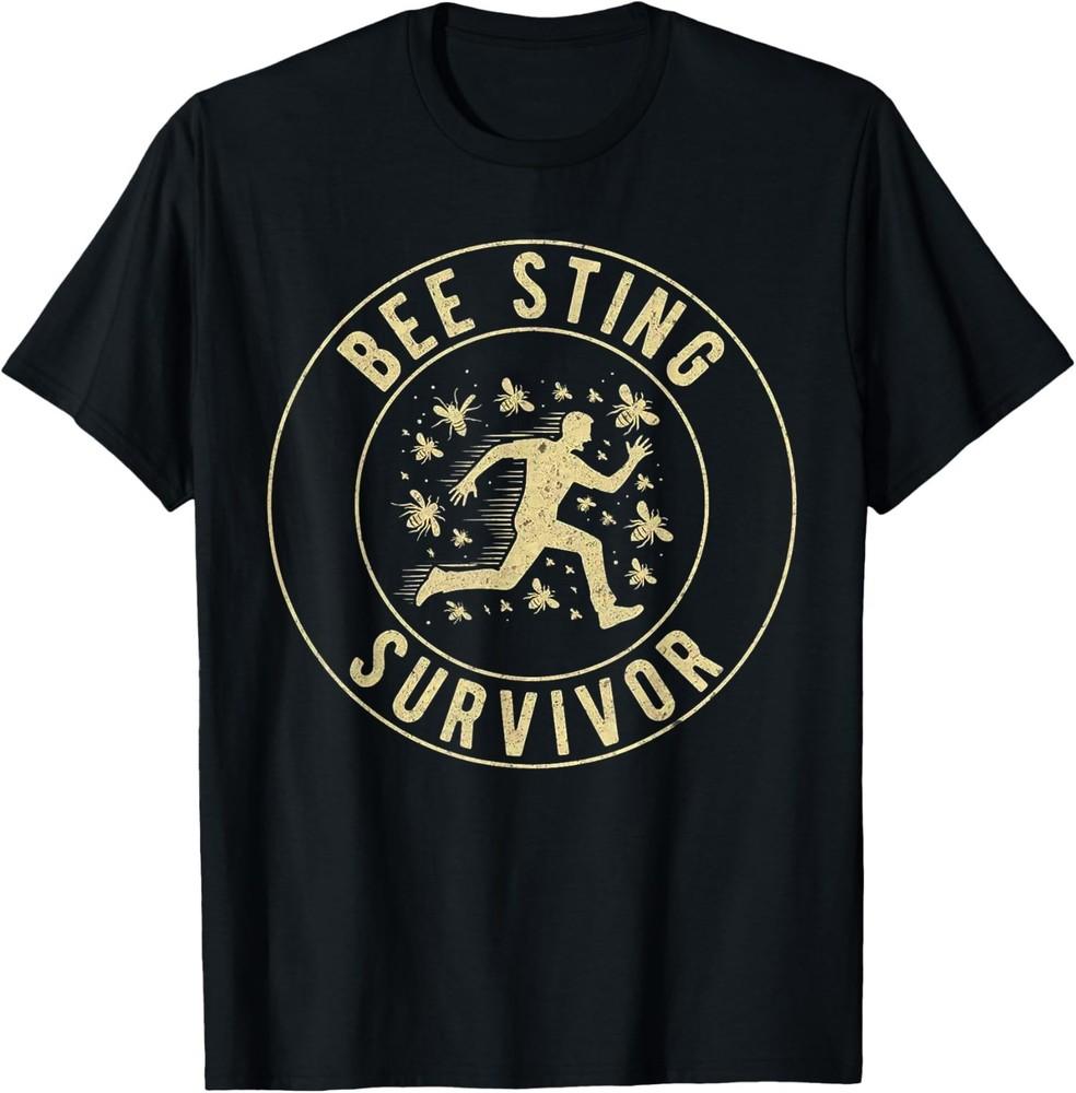 Vintage Bee Sting Survivor I Survived a Bee Sting Bee Keeper  S-5XL Unisex T-Shirt S