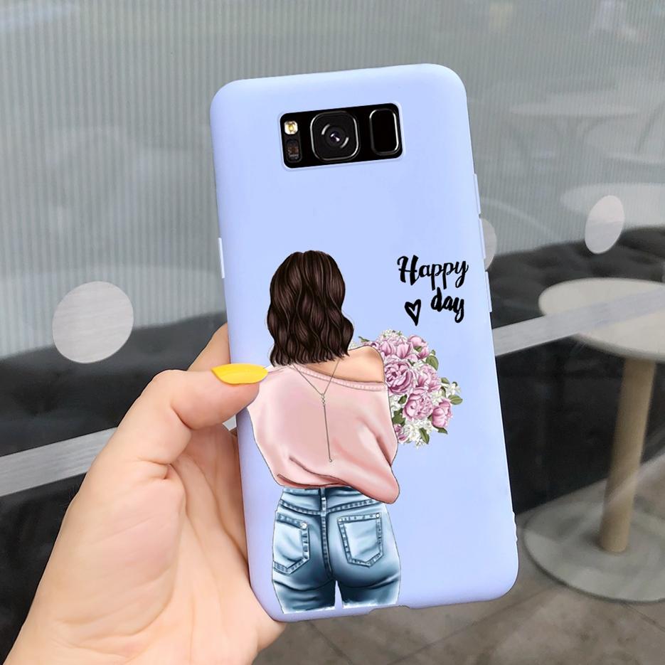 For Samsung Galaxy S8 Case Galaxy S8+ Cover Stylish Sunflower Pretty Girls Cover For Samsung S8 Plus GalaxyS8 S8+ Soft Bags Case